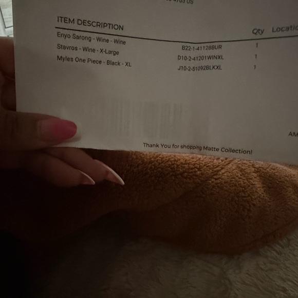 Matte Collection Starvos Swimsuit (wine) - Picture 6 of 6